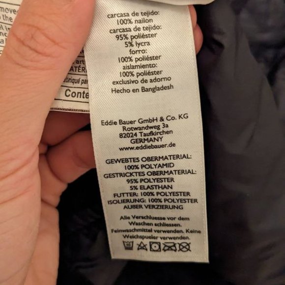 Eddie Bauer dark blue quilted outdoor jacket (S) - Picture 6 of 7